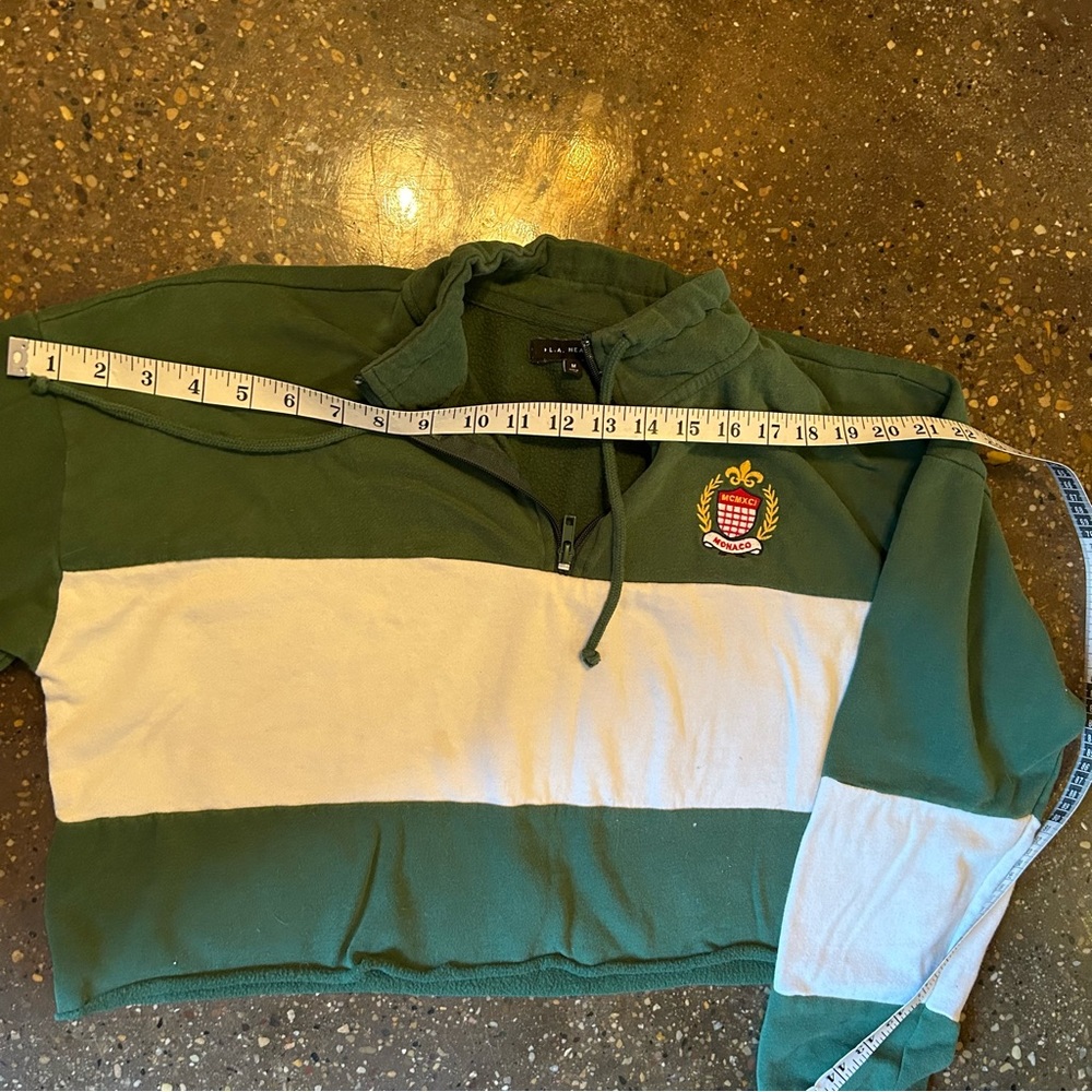 FREE with purchase: Cropped Quarter Zip Sweatshirt Monaco Emblem - Picture 3 of 9
